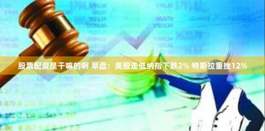 股票配资是干嘛的啊 早盘：美股走低纳指下跌2% 特斯拉重挫12%